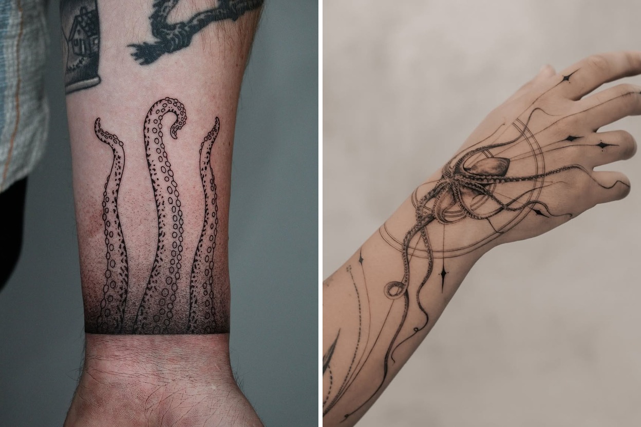 25+ Octopus Tattoo Ideas With Clean Modern Artistry Featured Lookbook Collage