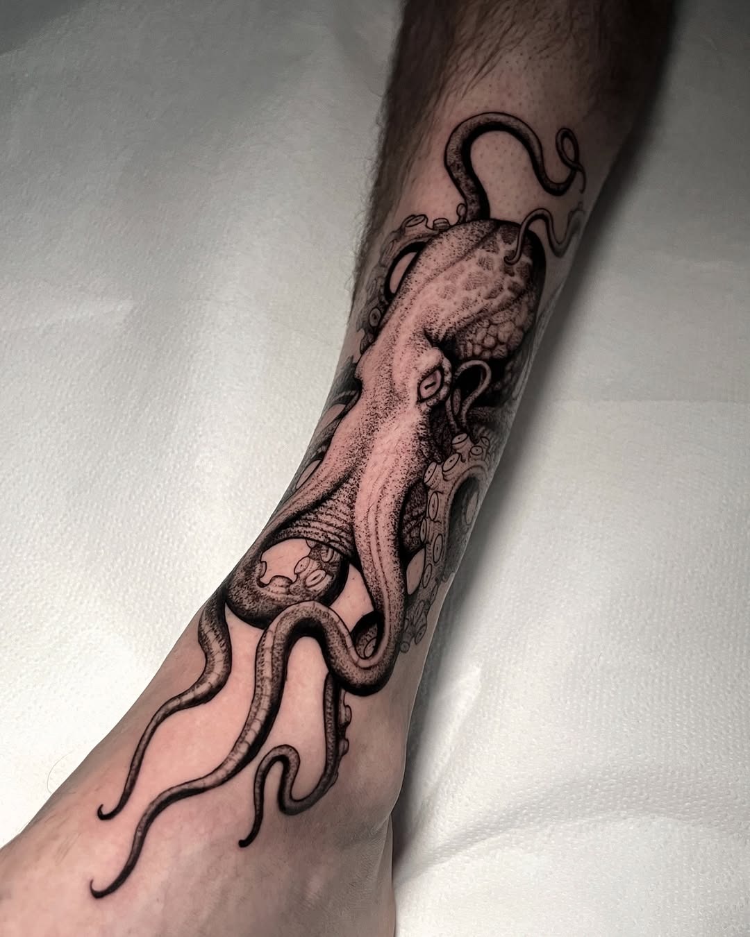 Stunning black and gray octopus tattoo design Tattoo Design