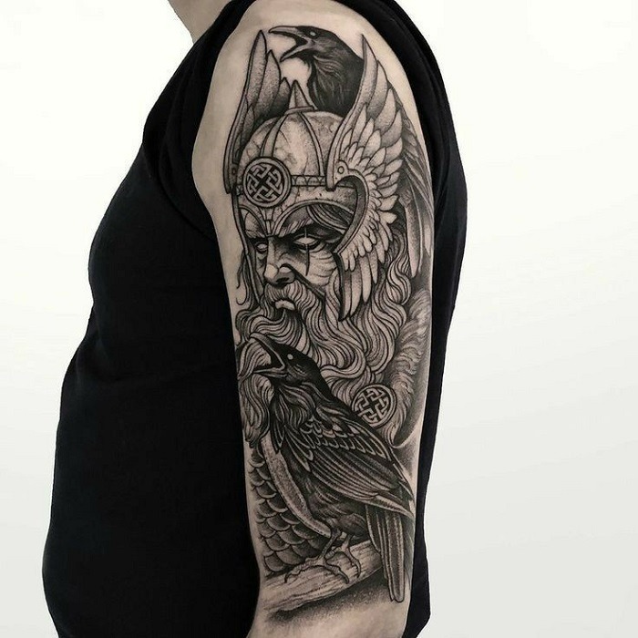 Geometric Odin Design Tattoo Design