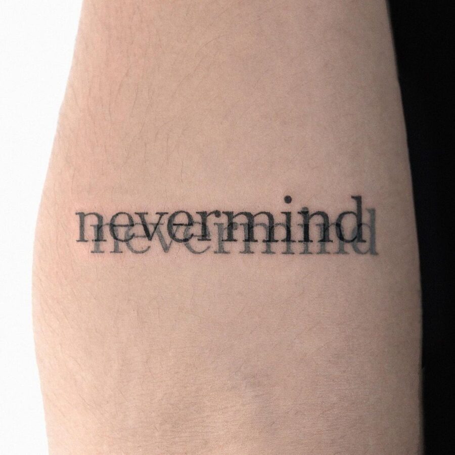 A simple yet powerful message in ink Tattoo Design