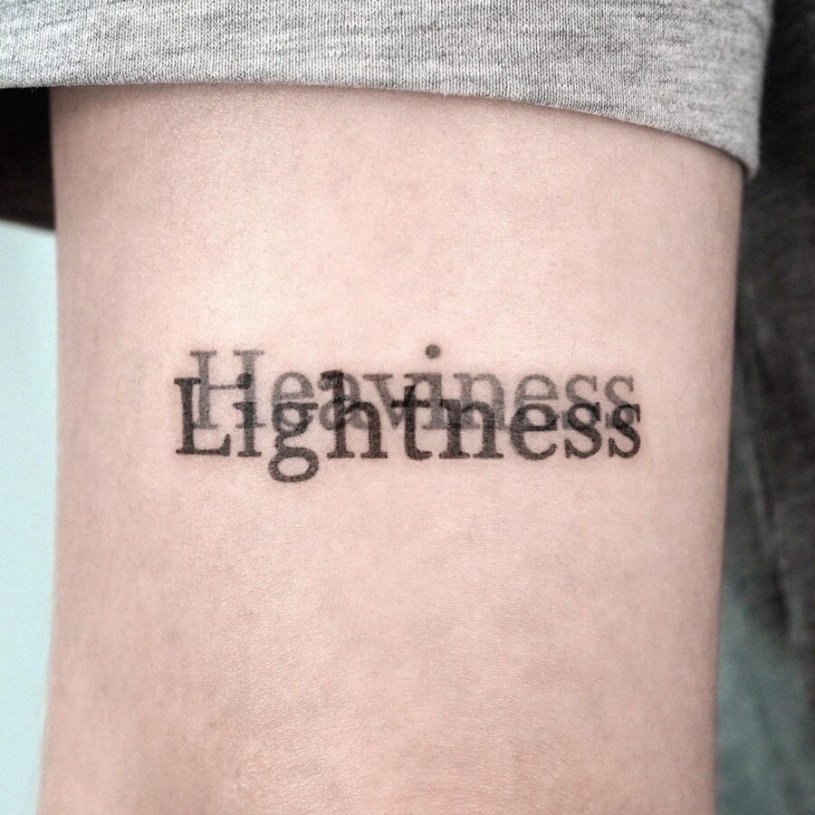 Contrasting concepts in minimalist tattoo design Tattoo Design