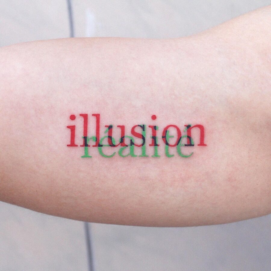 Duality of Illusion and Reality Tattoo Design Tattoo Design
