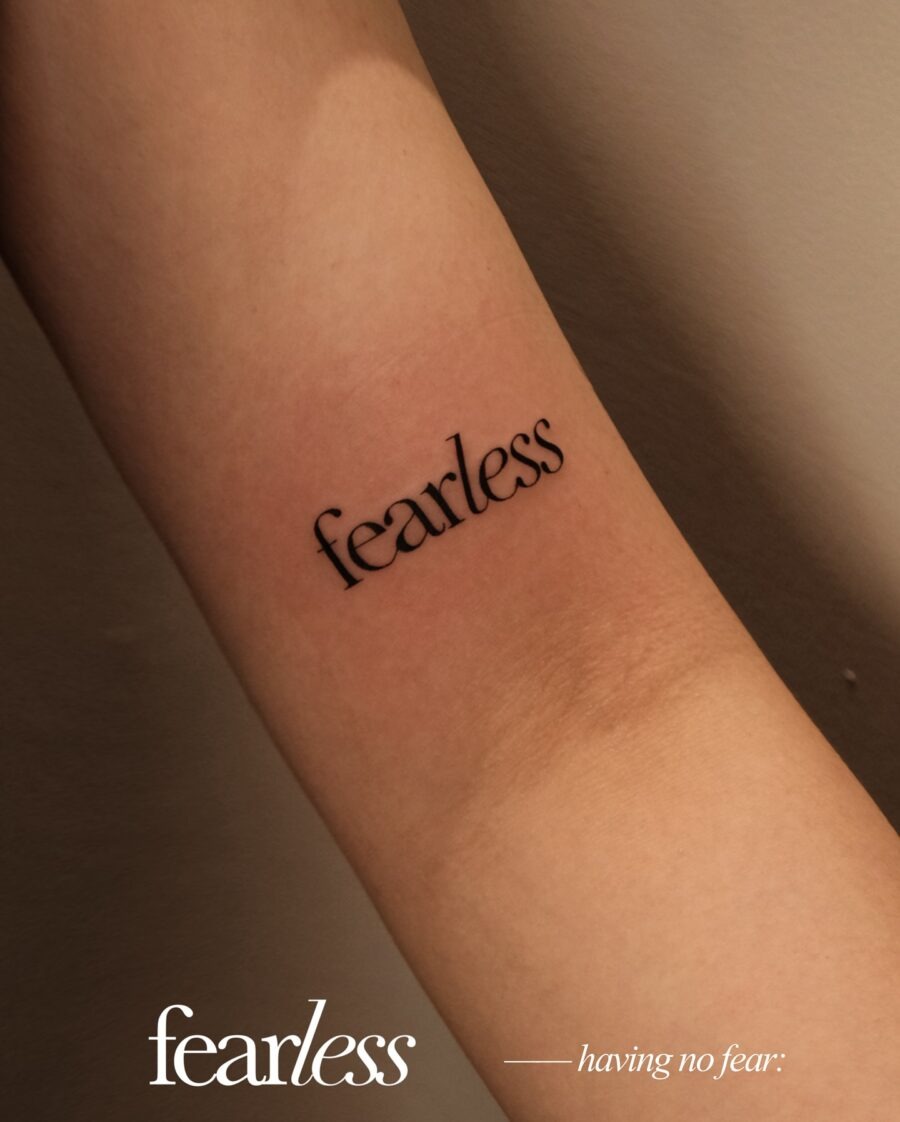 Fearless: A Bold Statement in Ink Tattoo Design