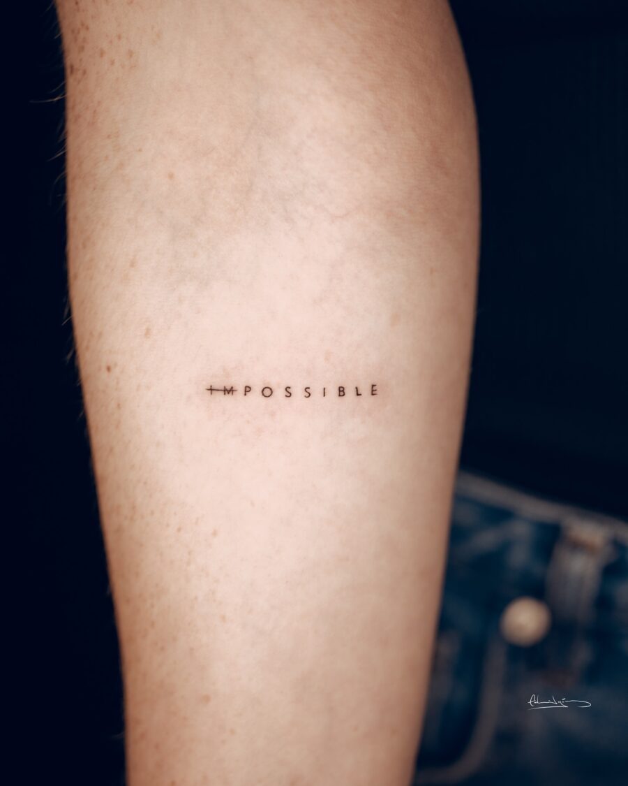 Minimalist tattoo embodying resilience and determination Tattoo Design