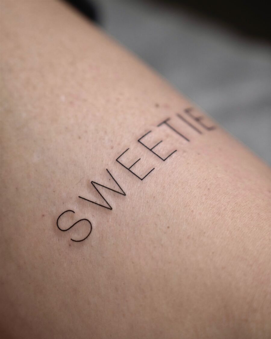 Minimalist tattoo showcasing a sweet sentiment Tattoo Design