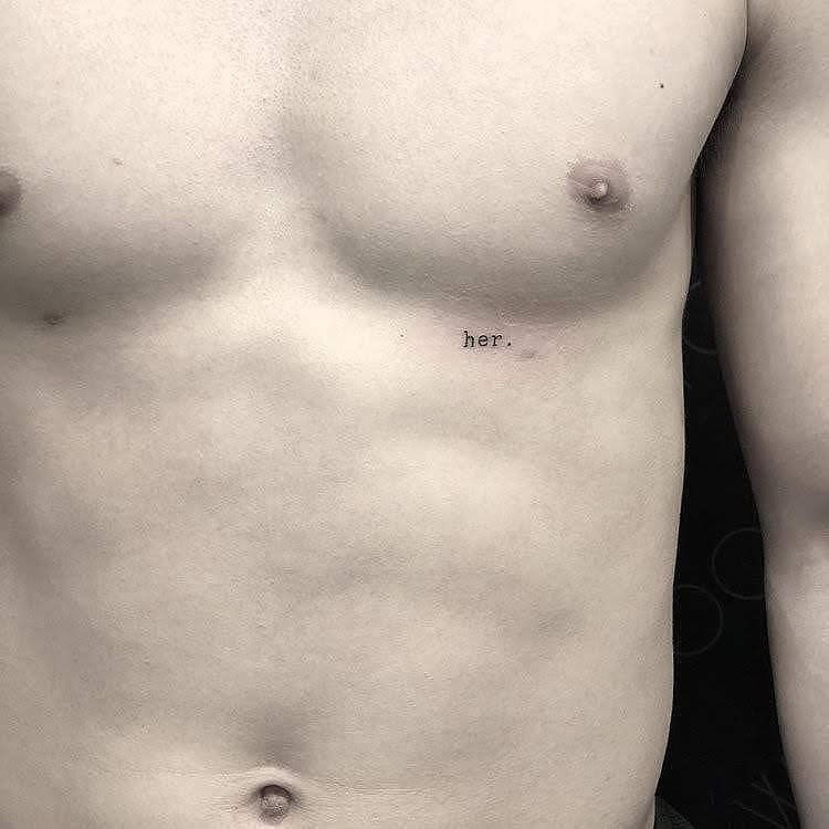 Sleek and meaningful one-word tattoo inspiration Tattoo Design