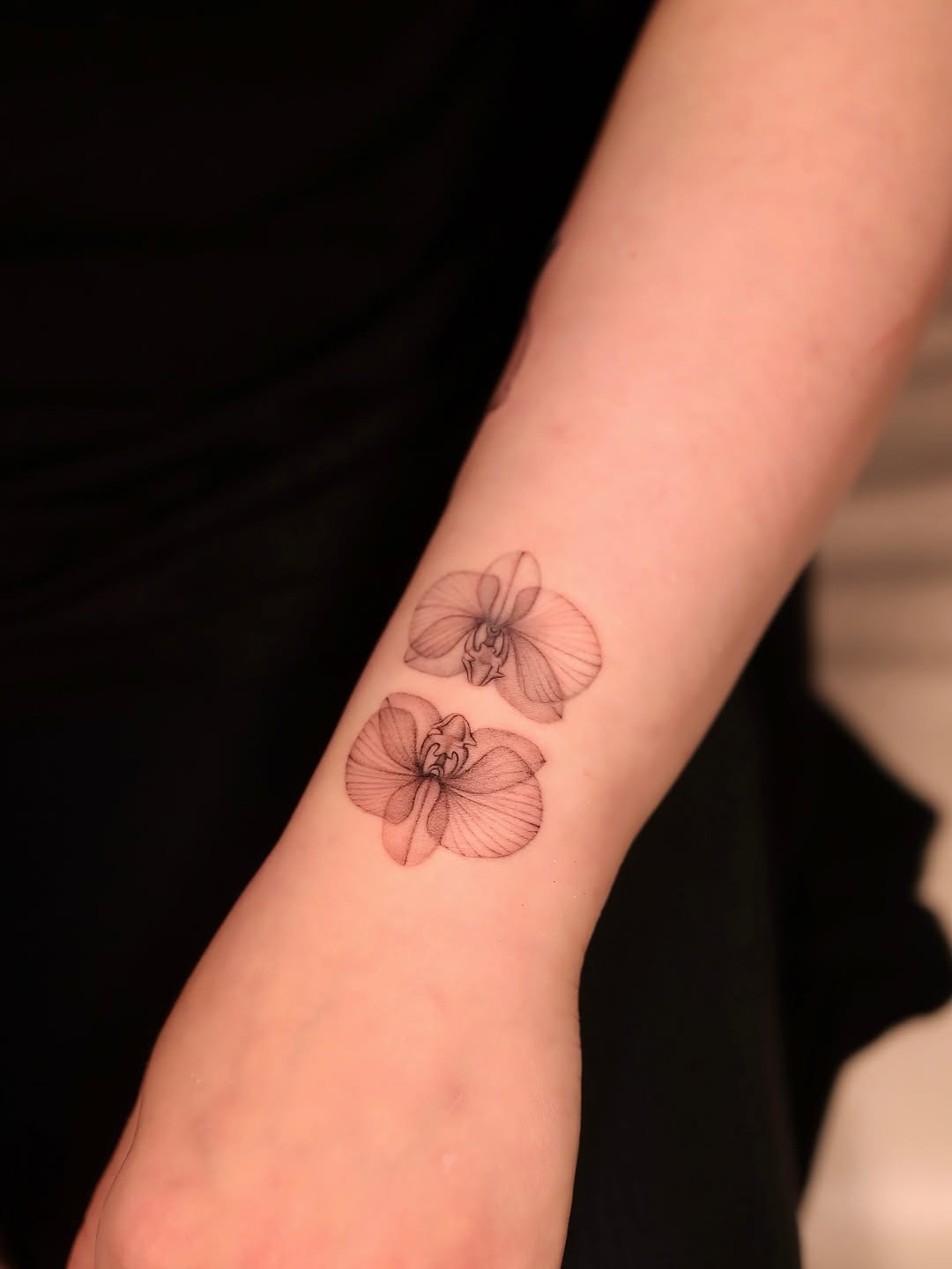 Elegant and intricate orchid tattoo design Tattoo Design