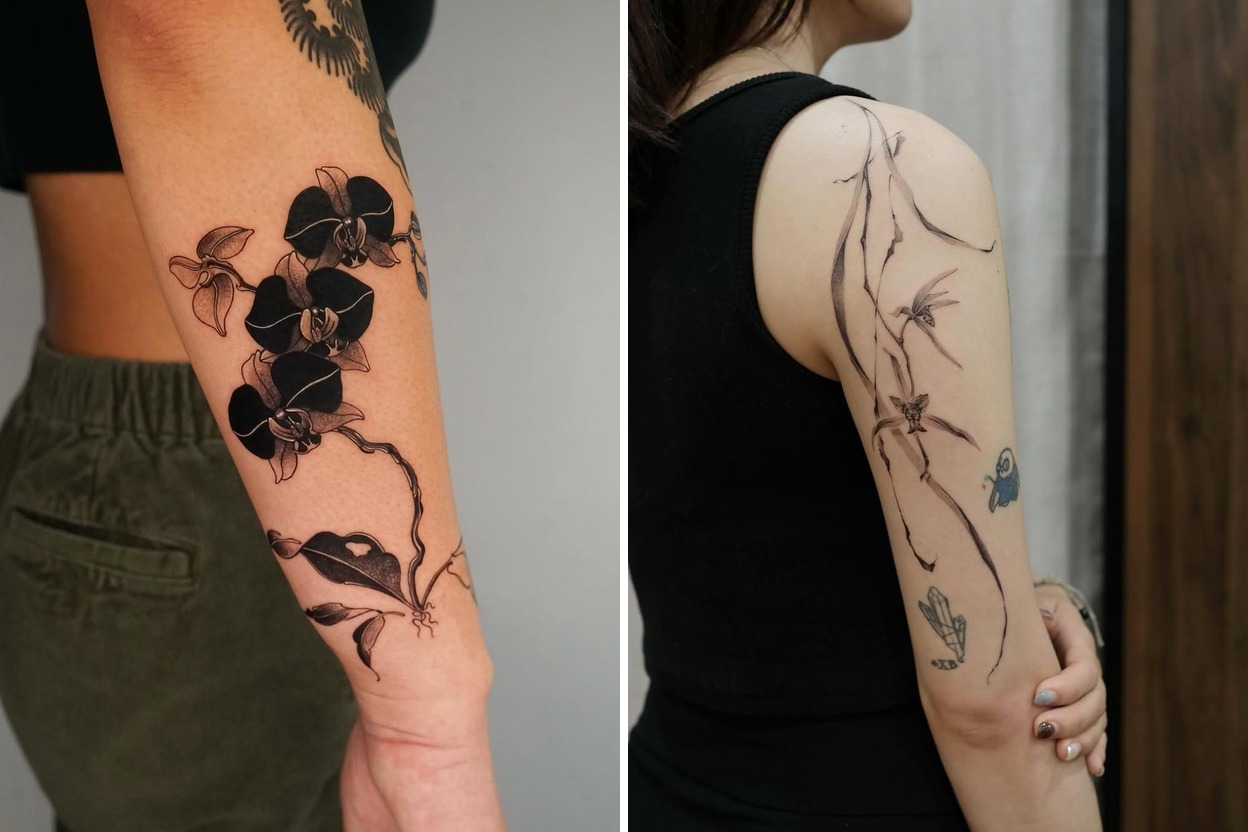 46+ Orchid Tattoo Ideas For Unique Personal Expression Featured Lookbook Collage