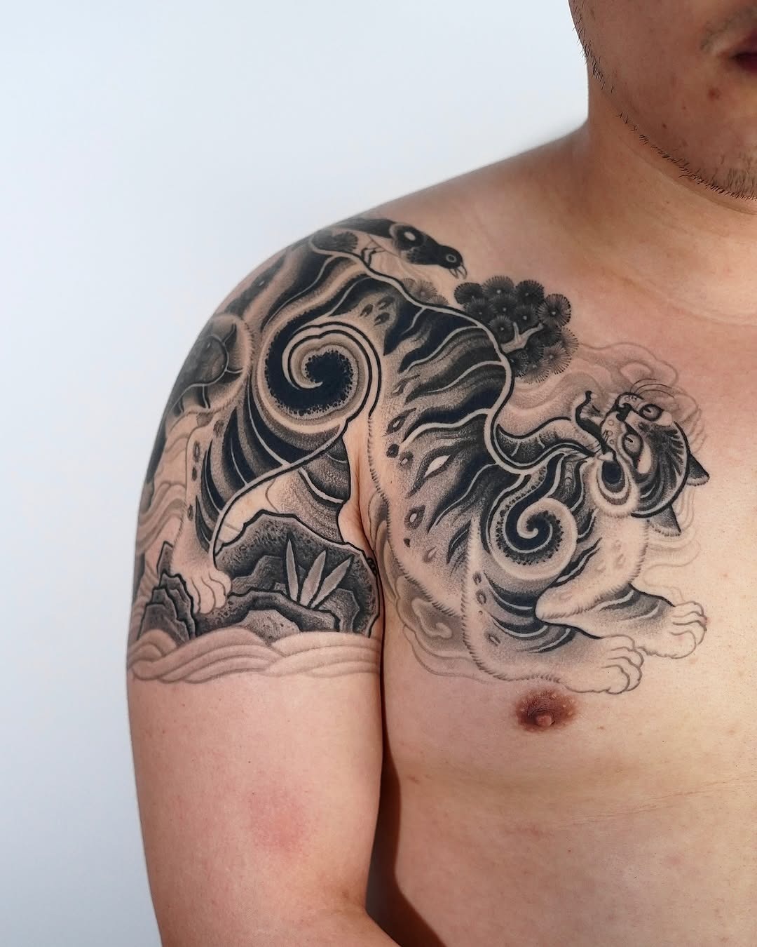 Intricate tiger design showcasing oriental artistry Tattoo Design
