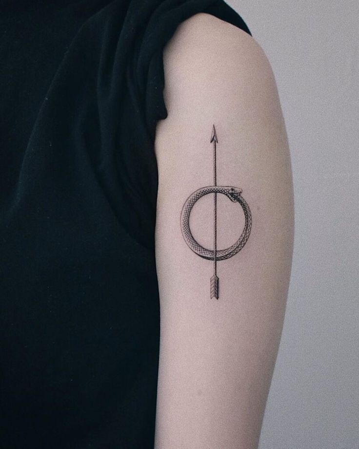 Arrow Through Eternity Tattoo Design