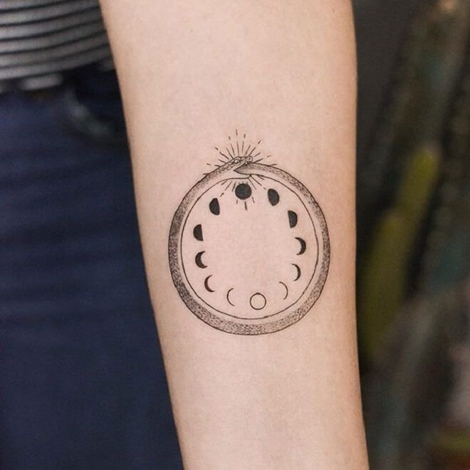 Phases of the Moon Tattoo Design