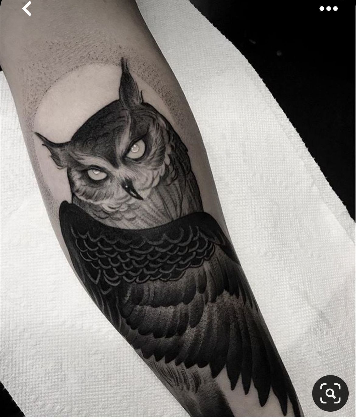 Dark Horned Owl Forearm Tattoo Tattoo Design