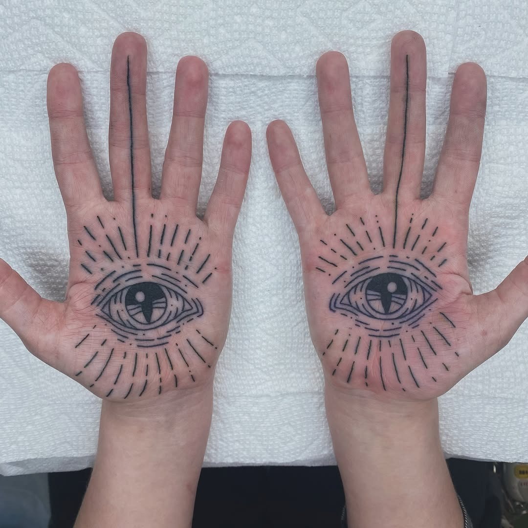 Eye-catching palm tattoos for unique expression Tattoo Design