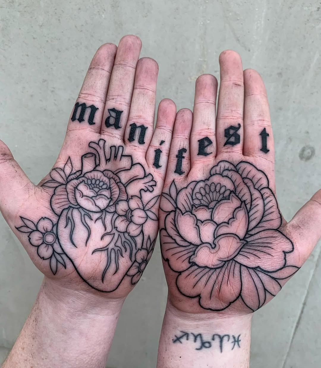Unique palm tattoos featuring bold designs Tattoo Design