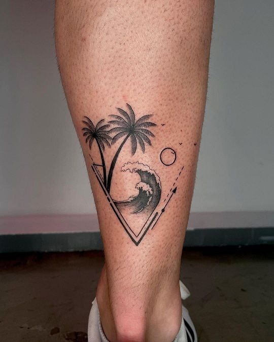 Coastal Whisper on Inner Wrist Tattoo Design