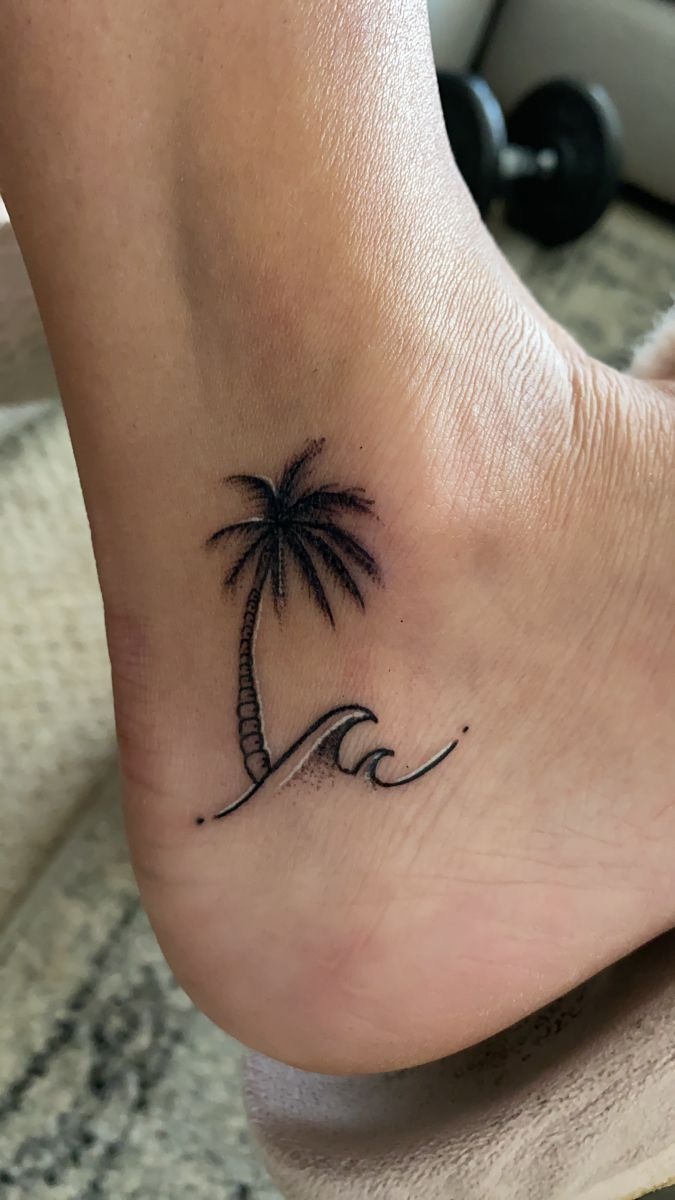 Effortless Palm Outline Tattoo Design