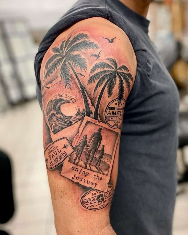 Solo Palm with Natural Grace Tattoo Design