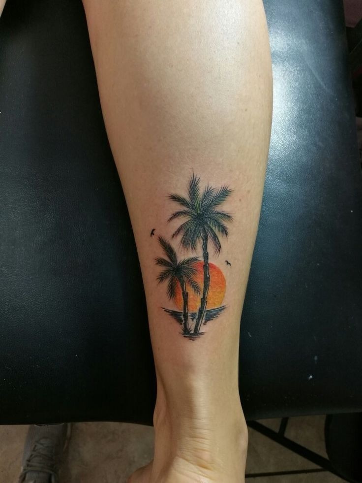 Storybook Beach Sleeve Tattoo Design