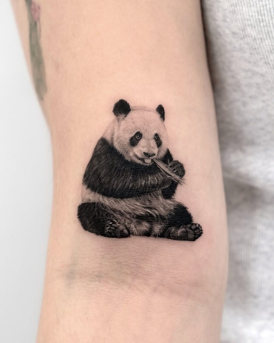 Charming panda tattoo showcasing playful personality Tattoo Design