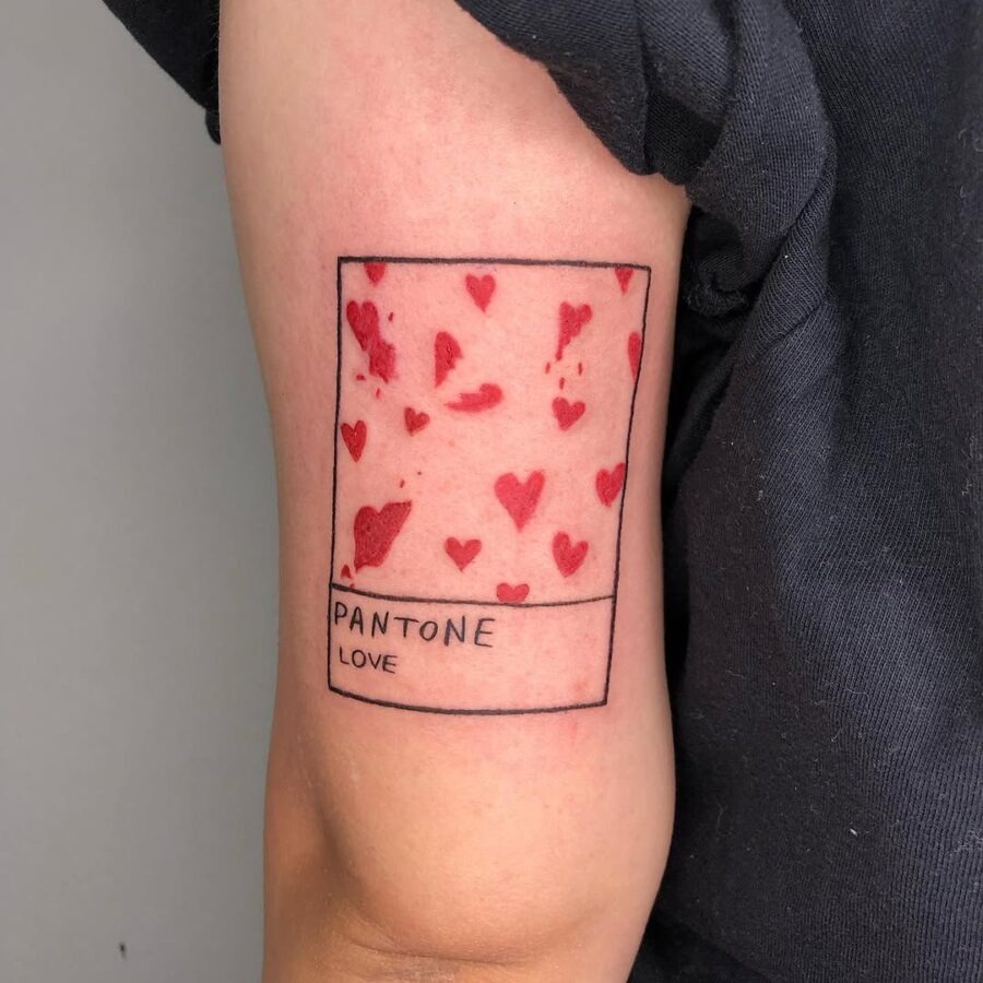 Colorful Love: Creative Pantone Tattoo Design Tattoo Design