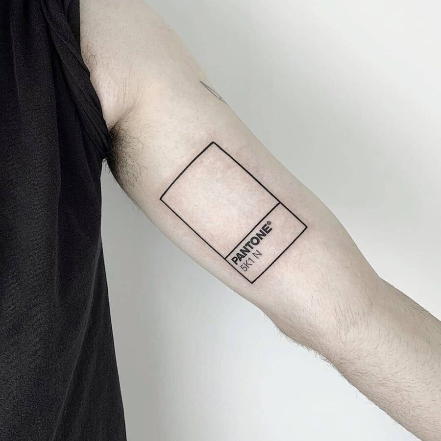 Minimalist Pantone tattoo in a unique design Tattoo Design