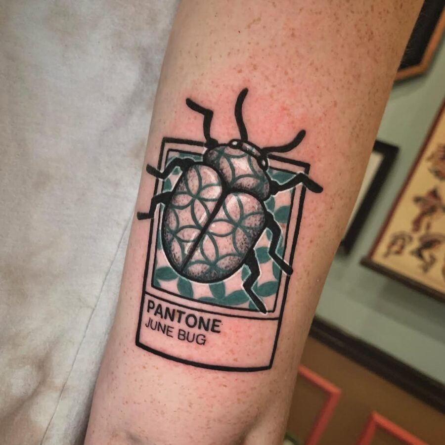 Stunning June Bug Pantone Tattoo Art Tattoo Design