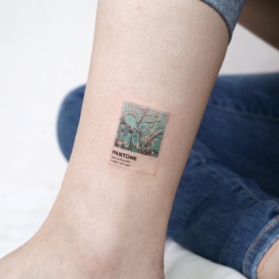 Vibrant Pantone Design with Nature Aesthetic Tattoo Design