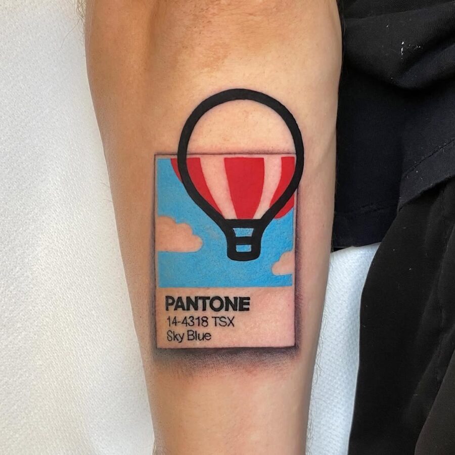 Vibrant Pantone Sky Blue Tattoo Design Tattoo Design