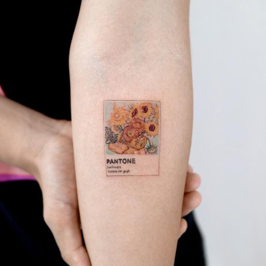 Vibrant Van Gogh Pantone Sunflower Tattoo Tattoo Design