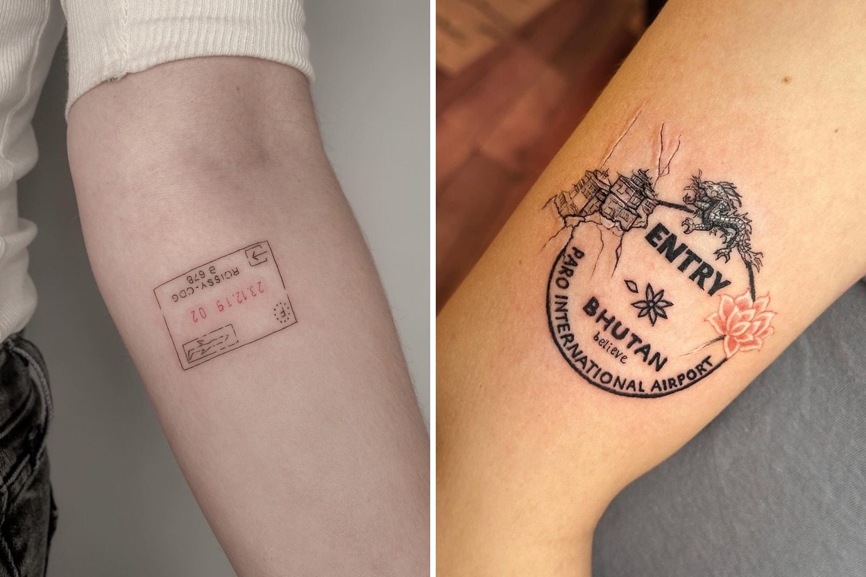 36+ Passport Tattoo Ideas & Inspiration Featured Lookbook Collage