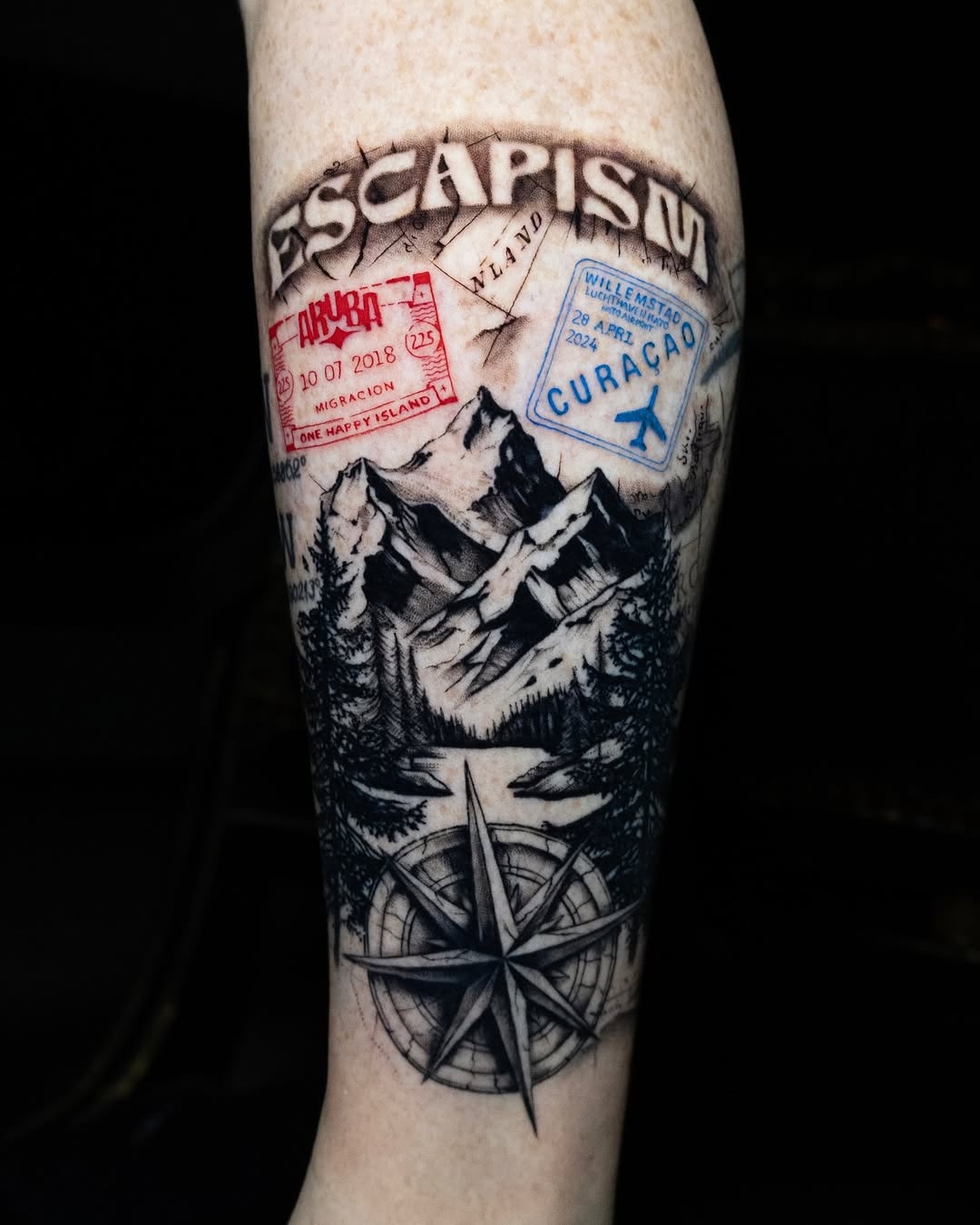 Unique passport tattoo showcasing travel inspirations Tattoo Design