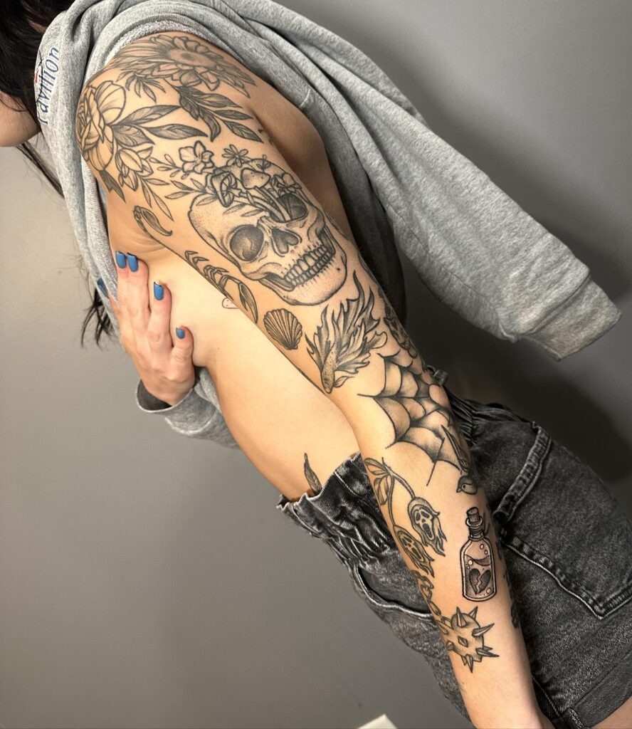 Minimalist Harmony Back Patchwork Tattoo Tattoo Design