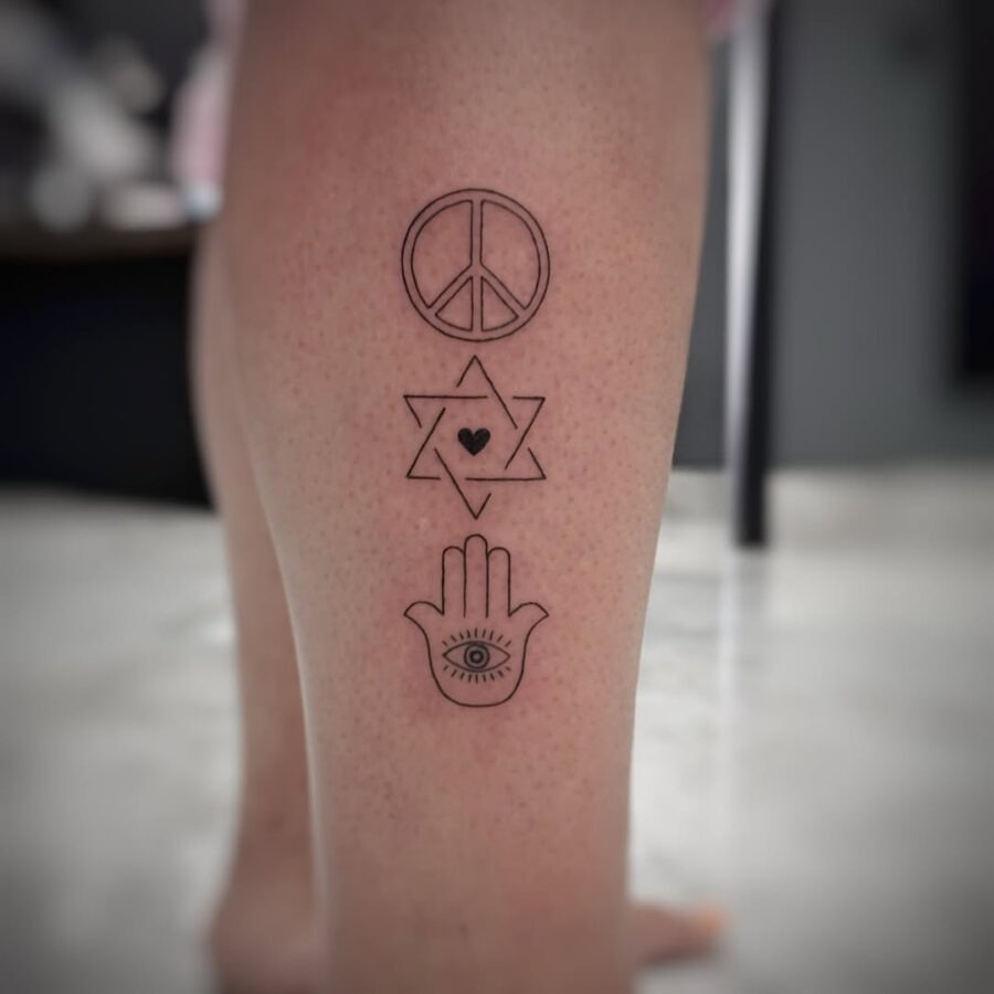 Meaningful symbols of peace and protection Tattoo Design