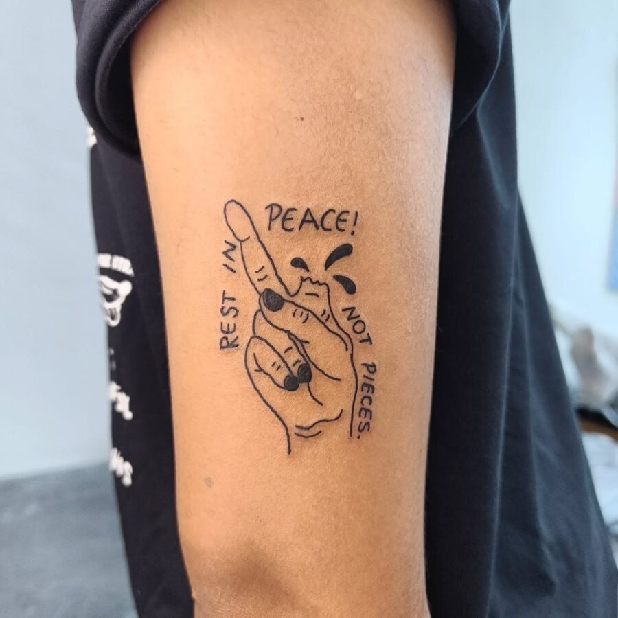 Unique design emphasizing peace and resilience Tattoo Design