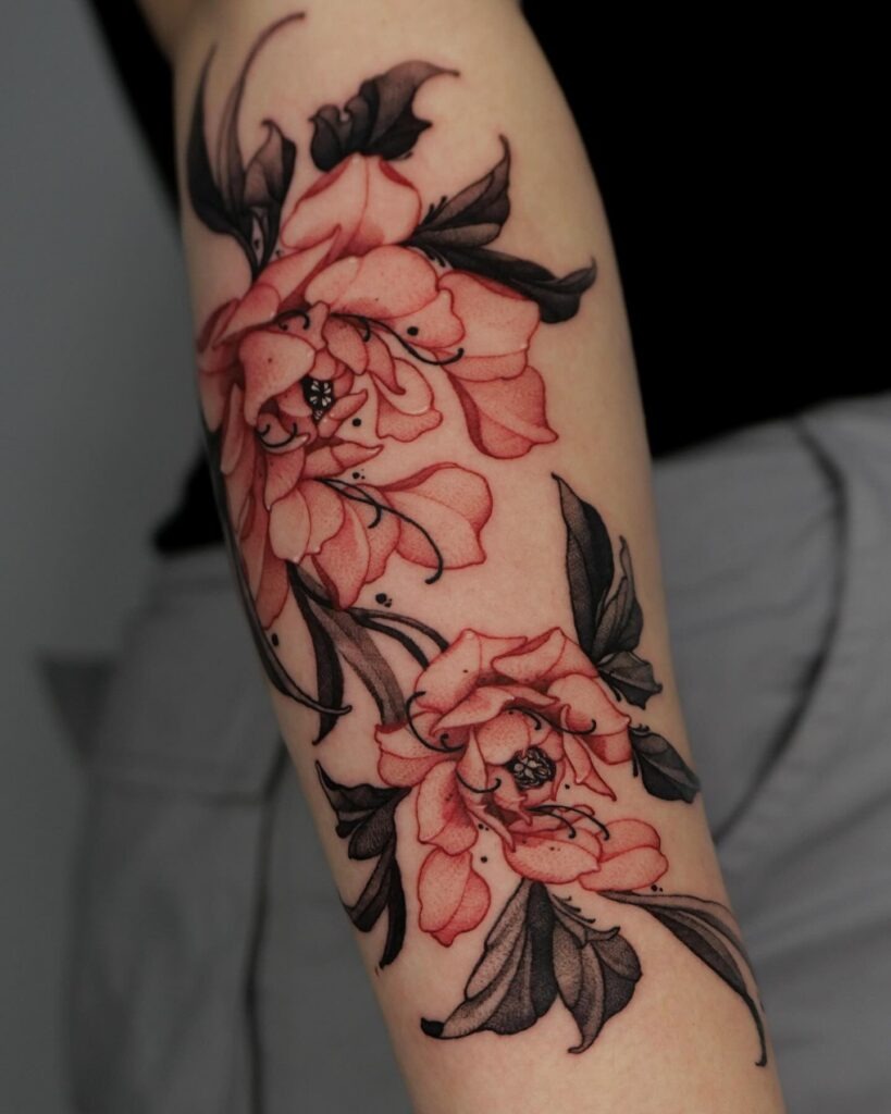 Big and Bold Peony Tattoo Ideas Tattoo Design