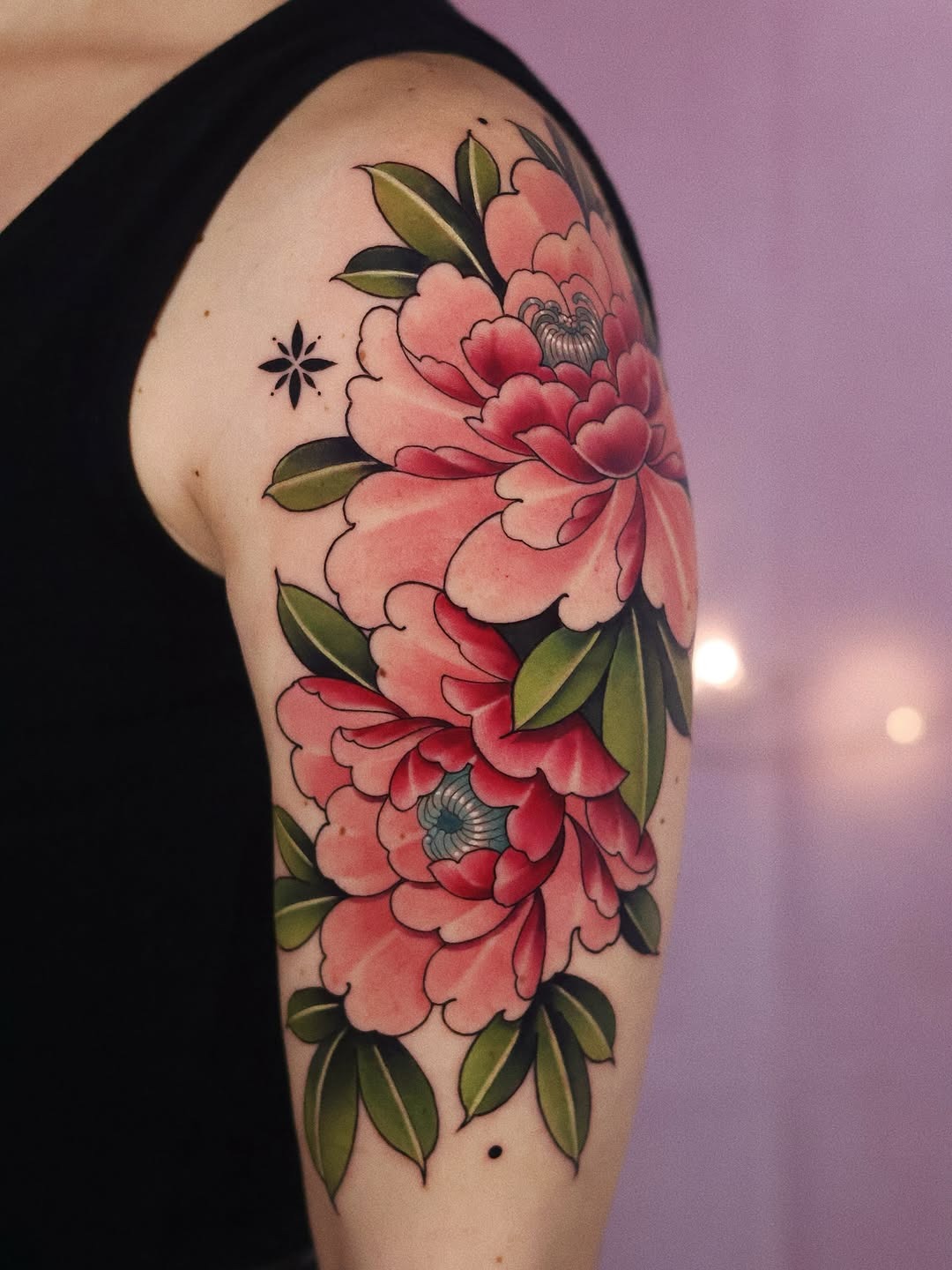 Stunning peony tattoo design on arm Tattoo Design