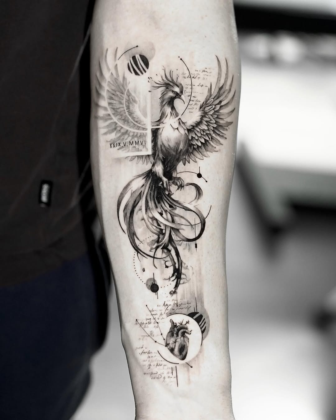Stunning phoenix tattoo with intricate details Tattoo Design