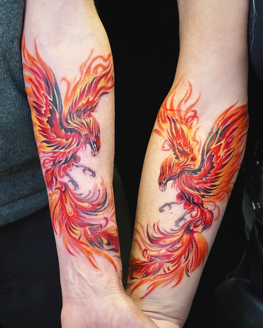 Vibrant Phoenix Tattoos Symbolizing Rebirth Tattoo Design