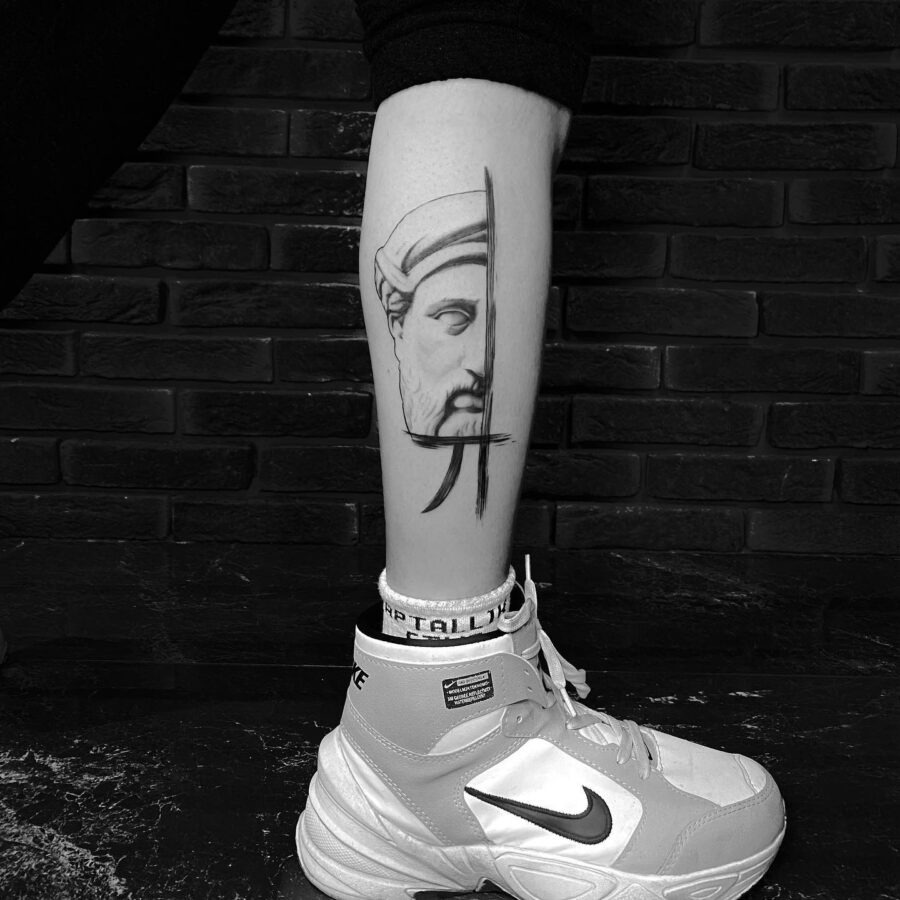 Intricate Pi Symbol Tattoo with a Roman Influence Tattoo Design