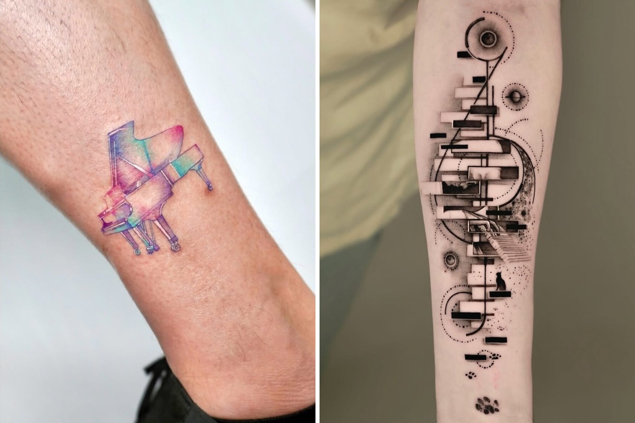 49 Inspiring Piano Tattoo Ideas For Your Next Ink Featured Lookbook Collage