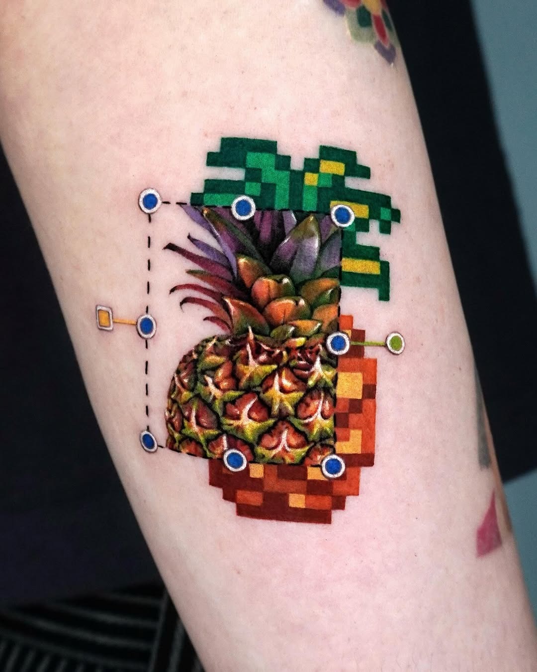 Colorful Pineapple Octopus Tattoo Design Tattoo Design