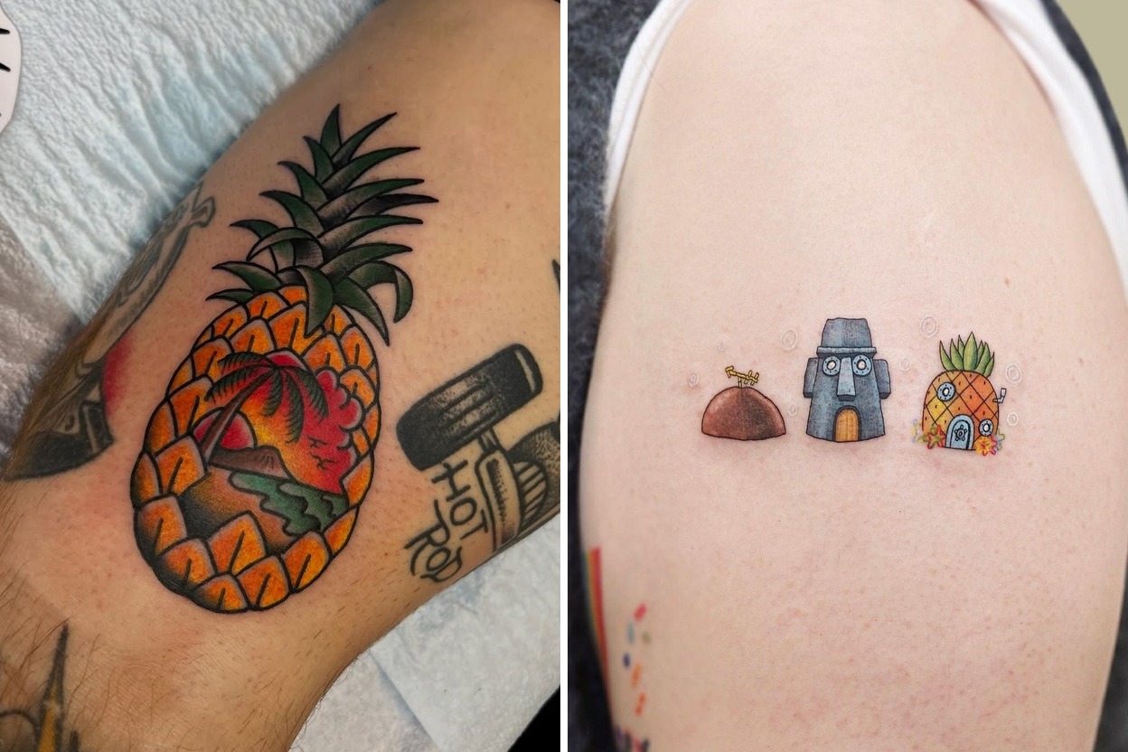 34+ Pineapple Tattoo Ideas & Inspiration Featured Lookbook Collage