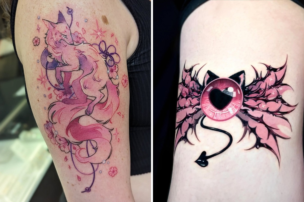 43+ Pink Tattoo Ideas For Expressive Body Art Featured Lookbook Collage