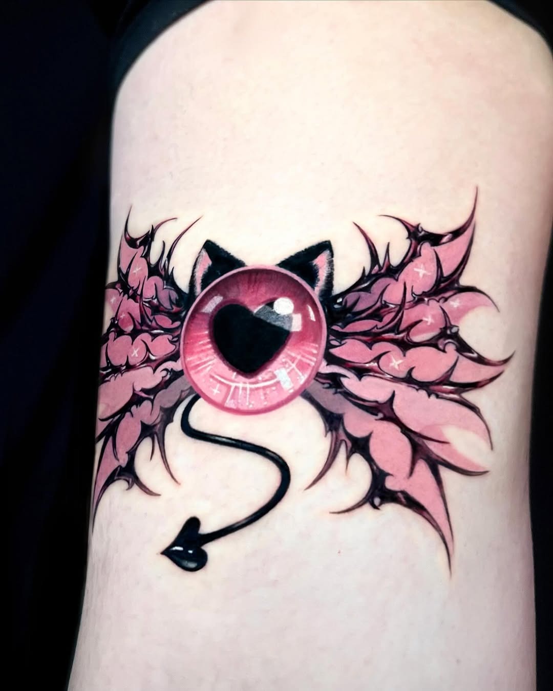 Unique pink winged heart tattoo design Tattoo Design