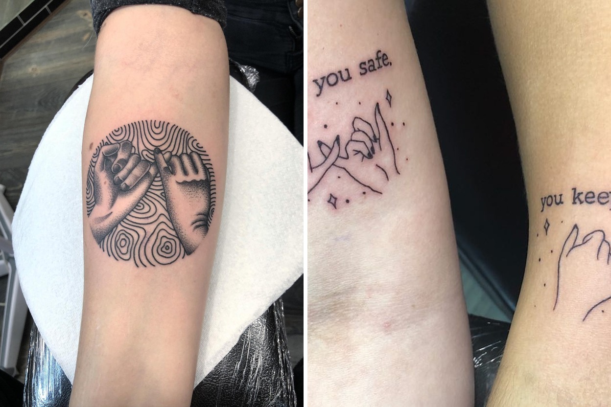 22+ Pinky Promise Tattoo Ideas & Inspiration Featured Lookbook Collage