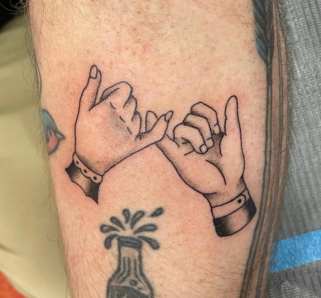 Symbolic pinky promise tattoo design on skin Tattoo Design