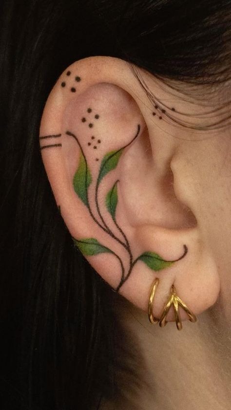 Monstera Patchwork Frame Tattoo Design