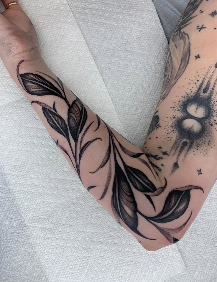 Tiny Plant Ear Accent Tattoo Design