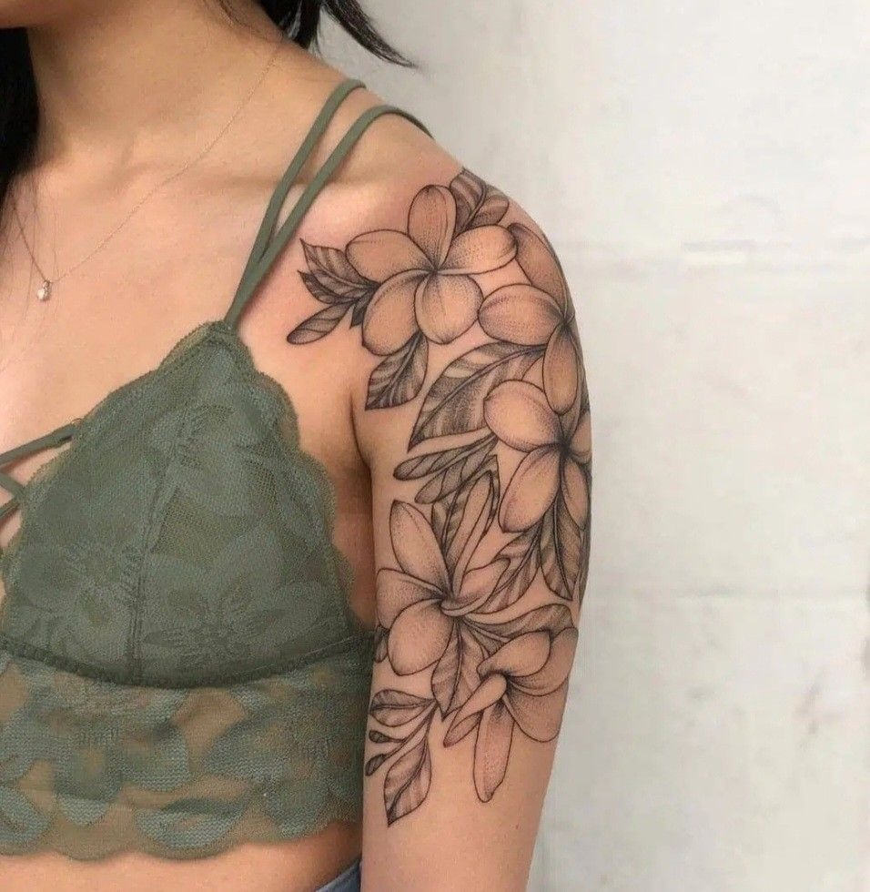 Dainty Plumeria Inner Arm Piece Tattoo Design