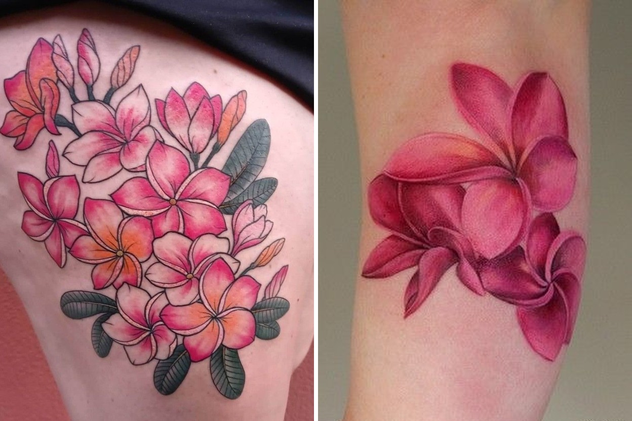 31+ Plumeria Tattoo Ideas & Inspiration Featured Lookbook Collage